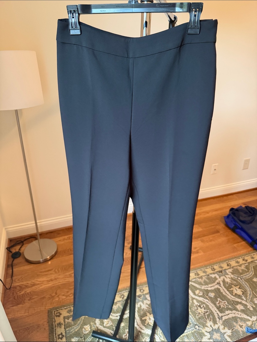 Ann Taylor Navy Straight-Leg Dress Trousers